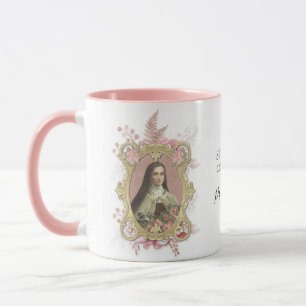 Mug St Therese Religieux Carmélite Rose Floral
