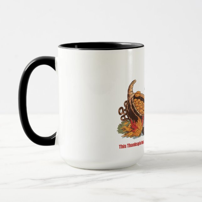 Mug Stabilité vintage de Thanksgiving - Soyez reconnai (Gauche)