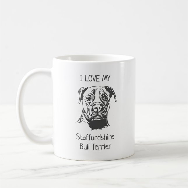 Mug Staffordshire Bull Terrier (Gauche)
