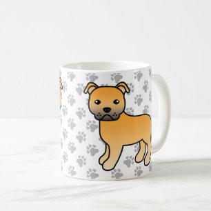 Mug Staffordshire Bull Terrier Faon Chien de Dessin An