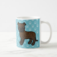 Staffordshire Bull Terrier panaché de dessin animé