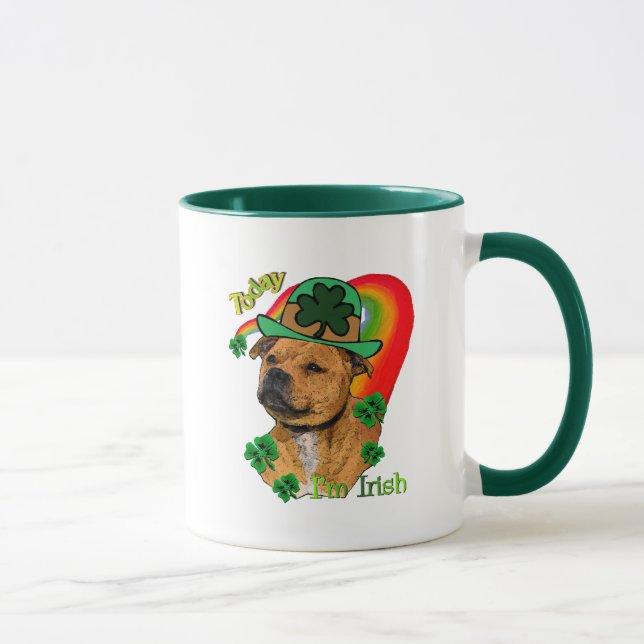 Mug Staffordshire Bull Terrier St patrick (Droite)