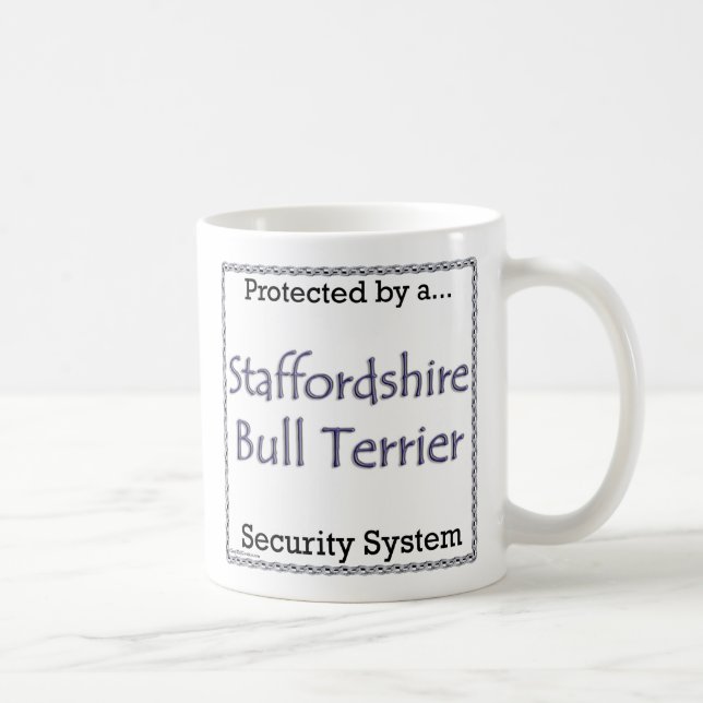 Mug Staffordshire Bull Terrier Système de Sécurité (Droite)