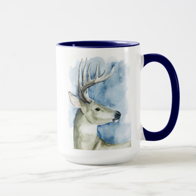 Mug Stag errant - Aquarelle (Droite)