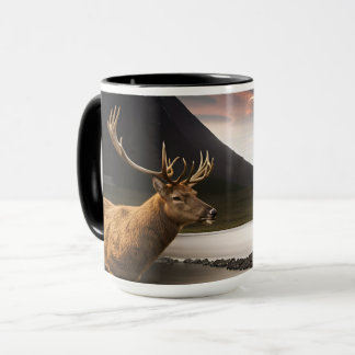 Mug Stag Scottish Highlands, Eclipsing Moon