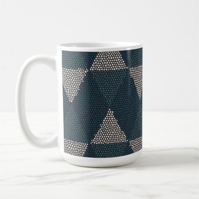Mug Stained Glass Blue Diamond (Gauche)