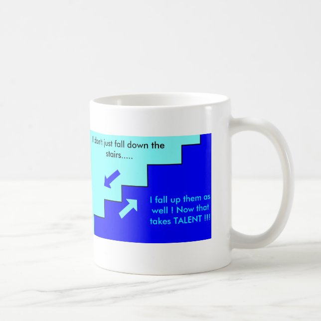 Mug stairsblue, je ne tombe pas simplement vers le bas (Droite)