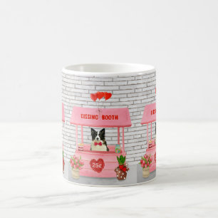 Mug Stand de baisers de Border Collie pour la Saint-Va