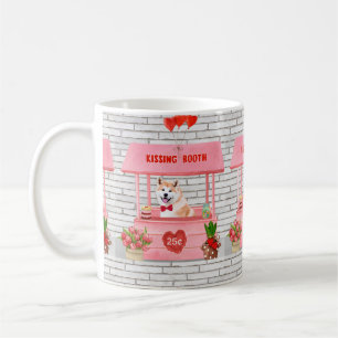 Mug Stand de baisers pour chien Akita pour la Saint-Va