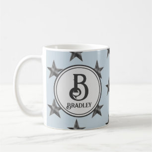 Mug Star Monogramme Famille Nom initial Nautique