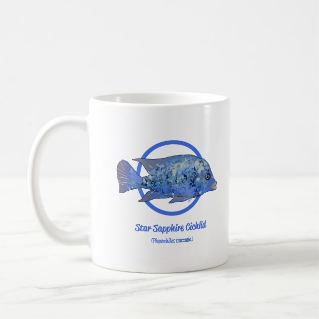 Mug Star Sapphire Cichlid (Gauche)