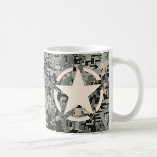 Mug Star Stencil Style Khaki Digital Camouflage