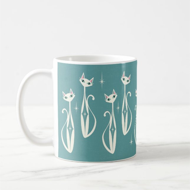 Mug Starburgh Diamond Cats on Blue (Gauche)