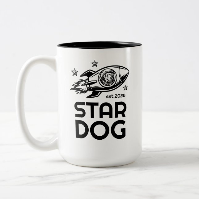 Mug STARDOG Logo Classique B/N Empilé (Gauche)