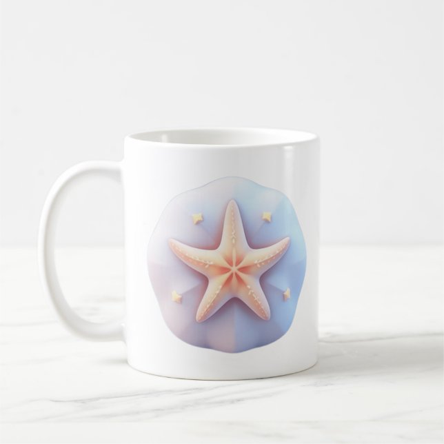 Mug Starfish on a Unique-Shaped Stone (Gauche)