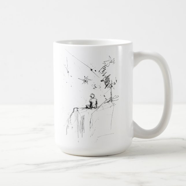 Mug Stargazing Cliff Elégant croquis (Droite)