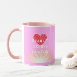 Mug Starlit Coeurs Mode Coeur rouge Combo brillant