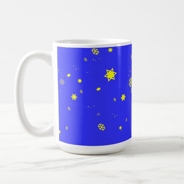 Mug Stars et flocons de neige Tempête de neige sur le  (Gauche)