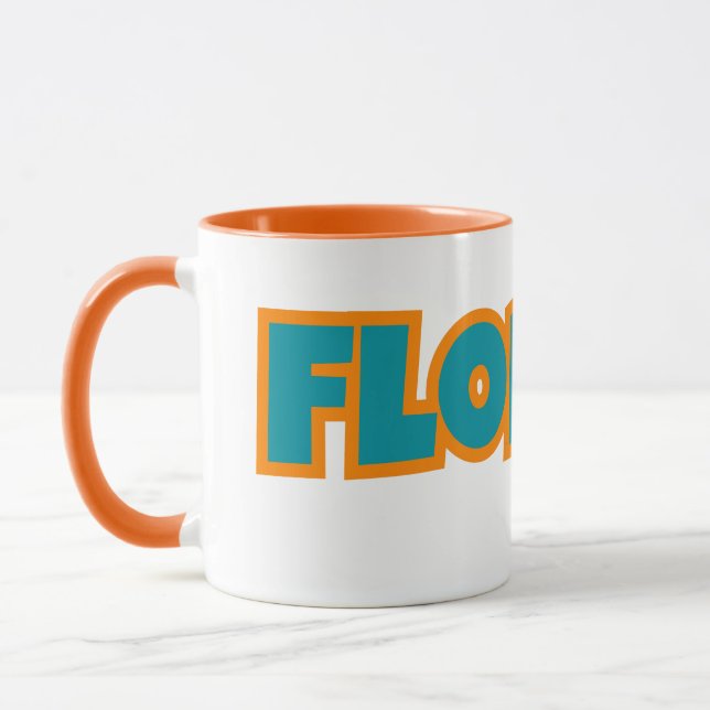 Mug State Of Florida Pride Personnalisé Café Deux Tons (Gauche)
