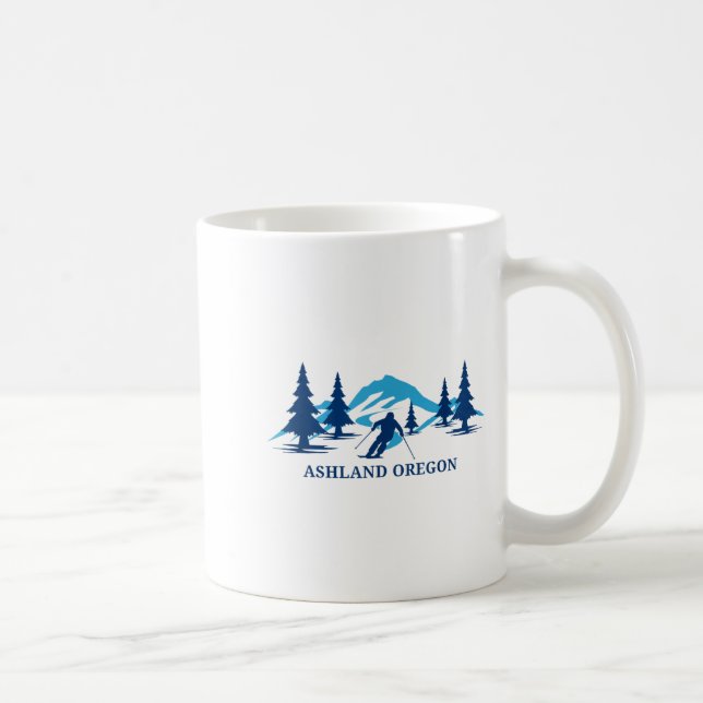 Mug station de ski d'Ashland oregon skieur ski  (Droite)