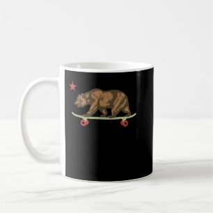 Mug Station de ski Retro California Skateboard Bear Sk