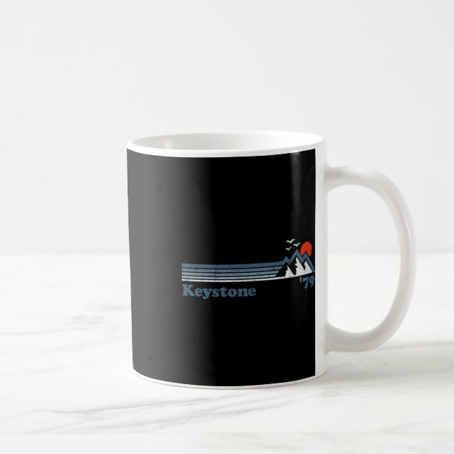 Mug Station de ski Retro Keystone Ski de snowboard Col (Droite)