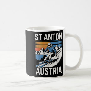 Mug Station de ski Retro St Anton Austria, Ski Alpin F
