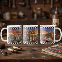 Station-service vintage Route 66 Fuel For Legends