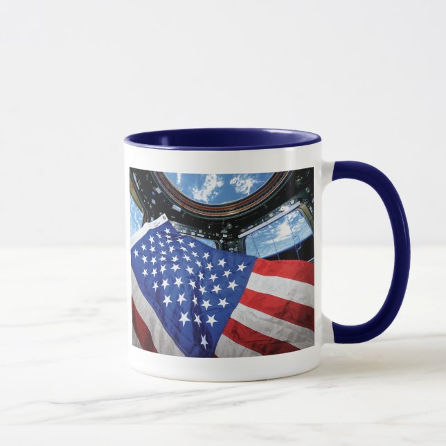 Mug Station spatiale Drapeau américain Orbite terrestr (Droite)