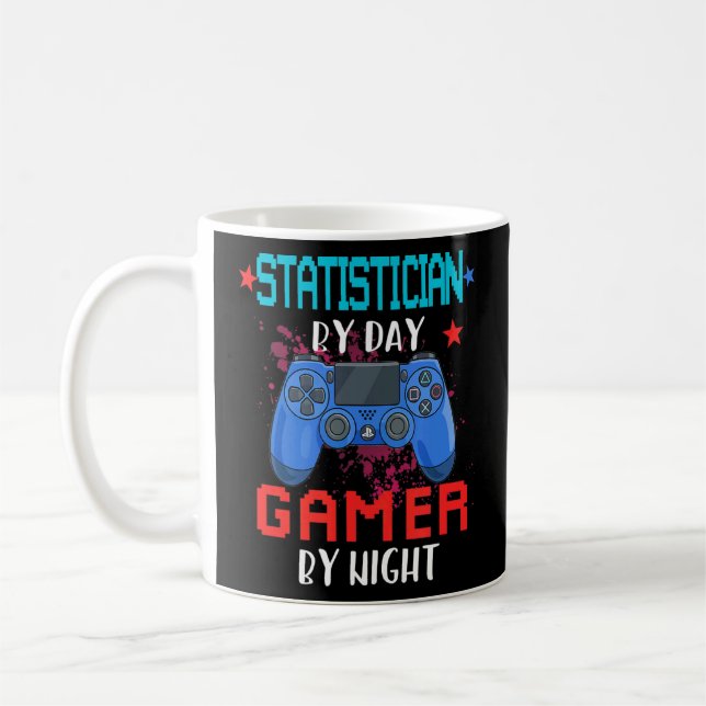 Mug Statisticien Par Joueur Jour Par Nuit Job Fierté V (Gauche)