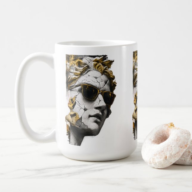 Mug Statue Cool avec Lunettes de Soleil – Sagesse Anti (Avec donut)