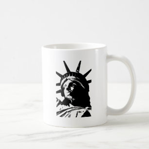 Mug Statue d'Art Pop Noir & Blanc de la Liberté