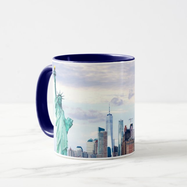 Mug Statue de la Liberté avec le World Trade Center (Devant gauche)