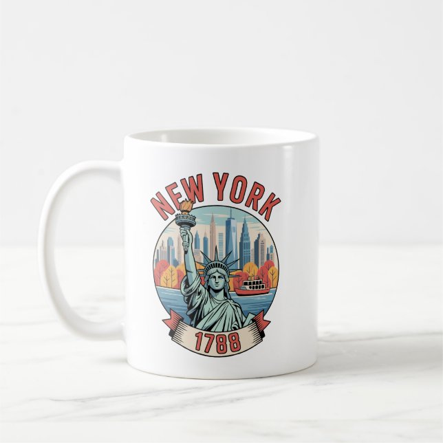 Mug Statue de la Liberté de New York Rétro (Gauche)
