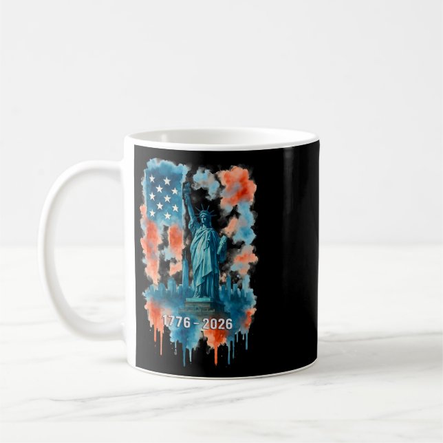 Mug Statue de la Liberté Drapeau 250 Ans 1776-2026 250 (Gauche)