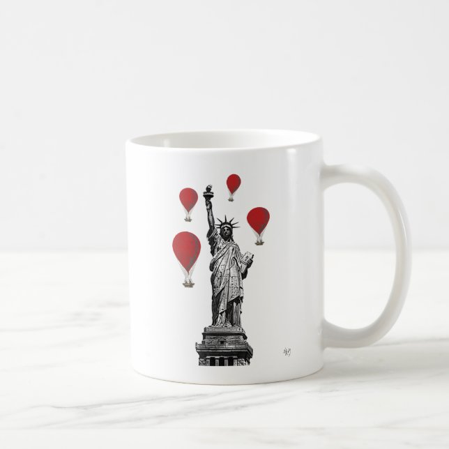 Mug Statue de la Liberté et Ballons rouges à air chaud (Droite)
