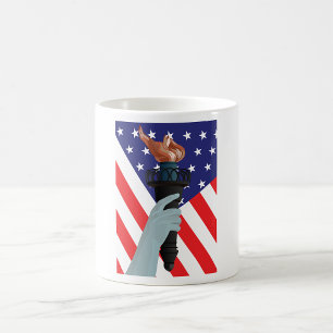 Mug Statue de la Liberté Torch avec drapeau américain