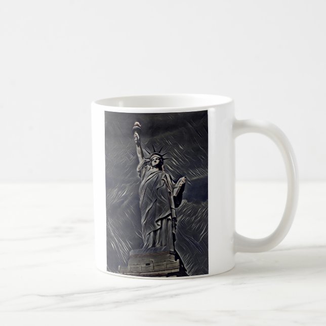 Mug Statue de la peinture de liberté (Droite)