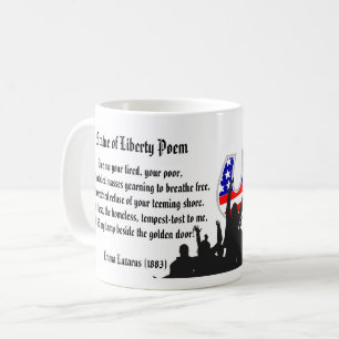 Mug Statue du poème de la liberté, Une nation d'immigr
