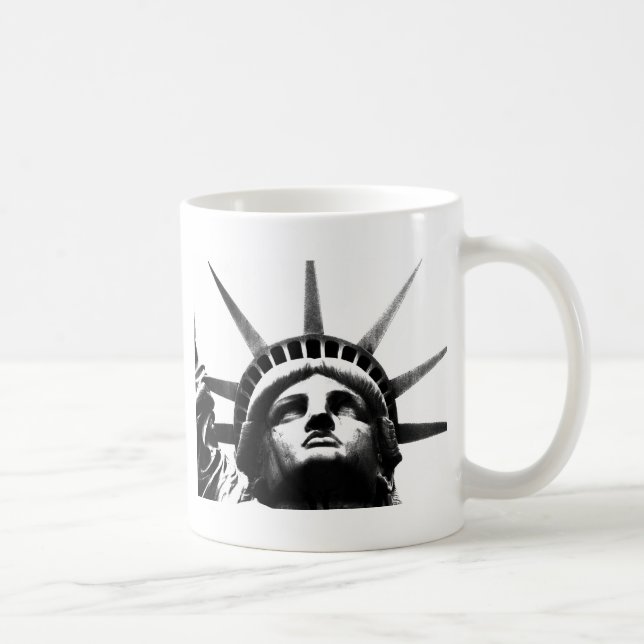 Mug Statue noire et blanche de la Liberté (Droite)