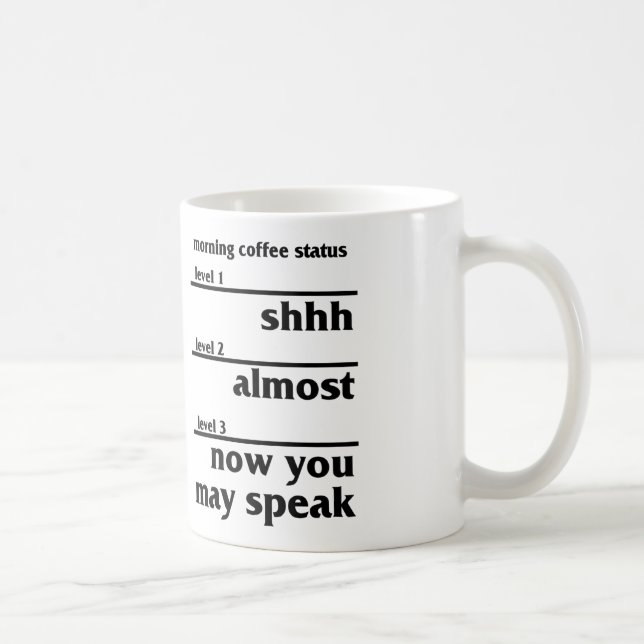 Mug Statut de café de matin (Droite)