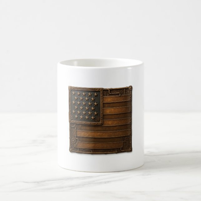 Mug Steampunk American Flag. (Centre)