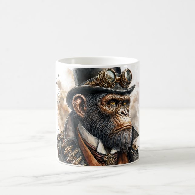 Mug Steampunk Ape Watercolor Art (Centre)