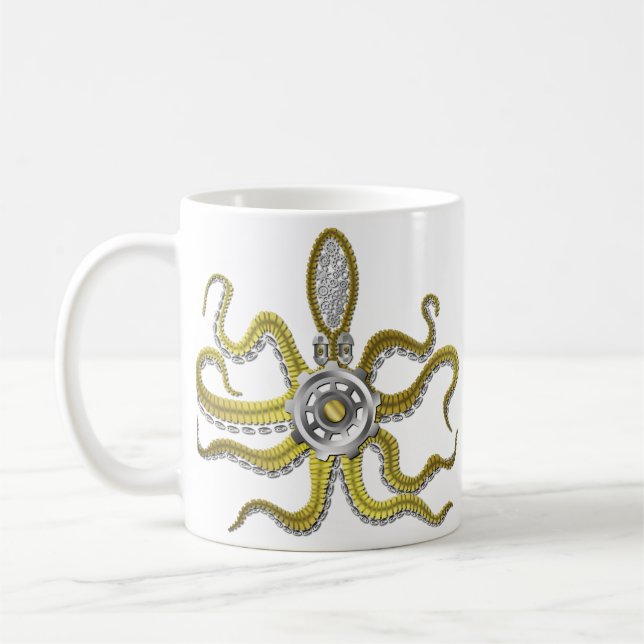Mug Steampunk embraye le poulpe Kraken (Gauche)