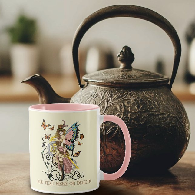 Mug Steampunk fairk Yellow Clock Gears (Créateur téléchargé)