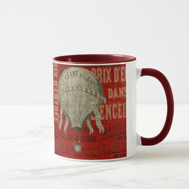 Mug Steampunk Hot Air Ballon Ride Polices graphiques e (Droite)