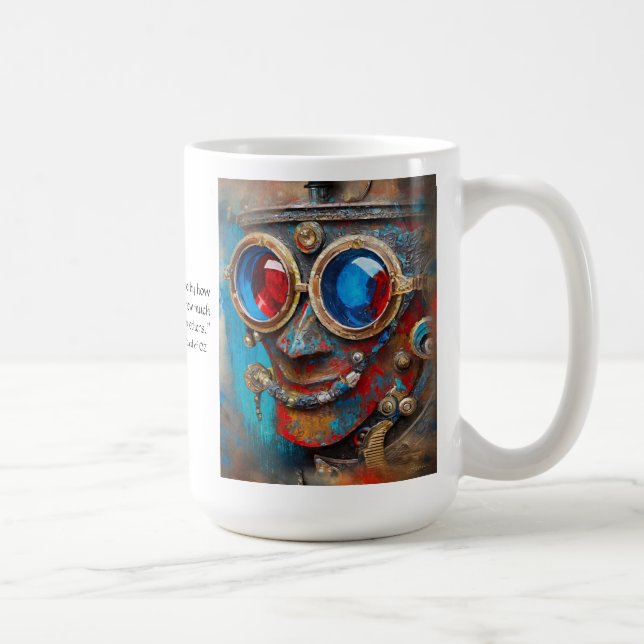 Mug Steampunk Le Portrait Homme Tin avec Citation (Droite)
