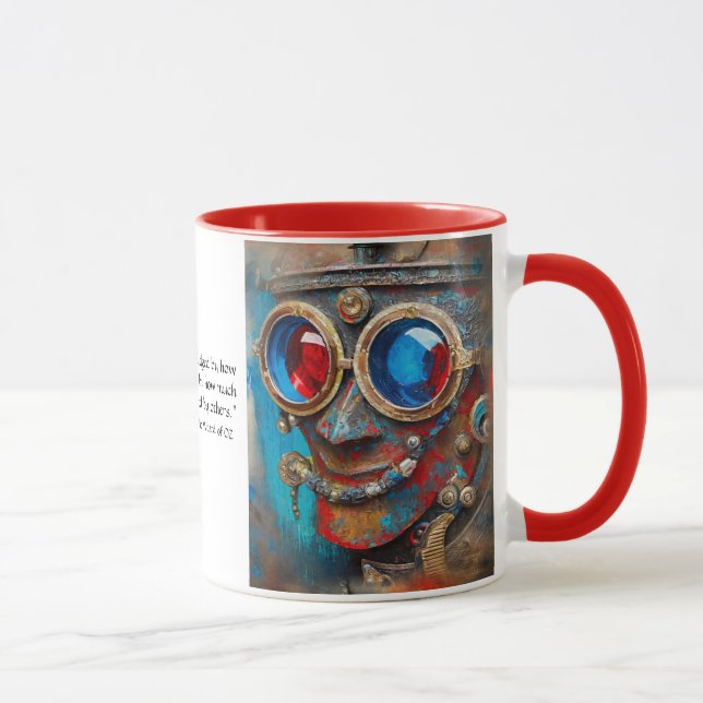 Mug Steampunk Le Portrait Homme Tin avec Citation (Droite)