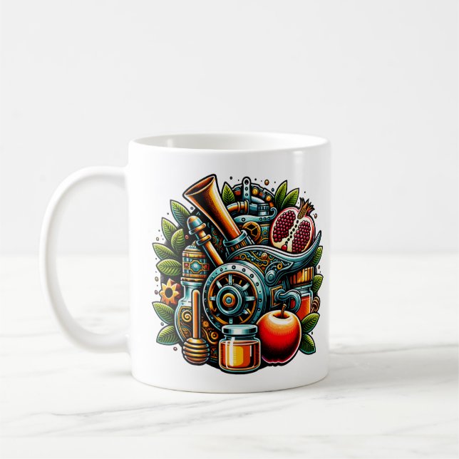 Mug Steampunk Rosh Hashanah (Gauche)