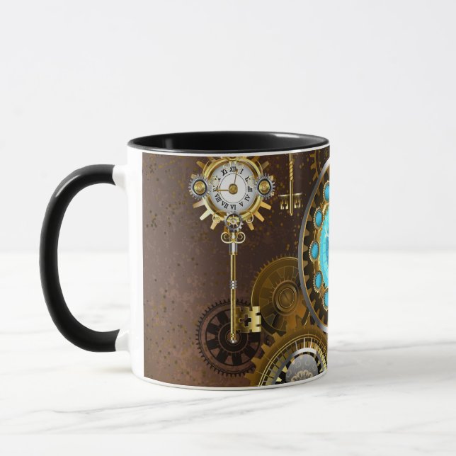 Mug Steampunk Rusty Background (Gauche)